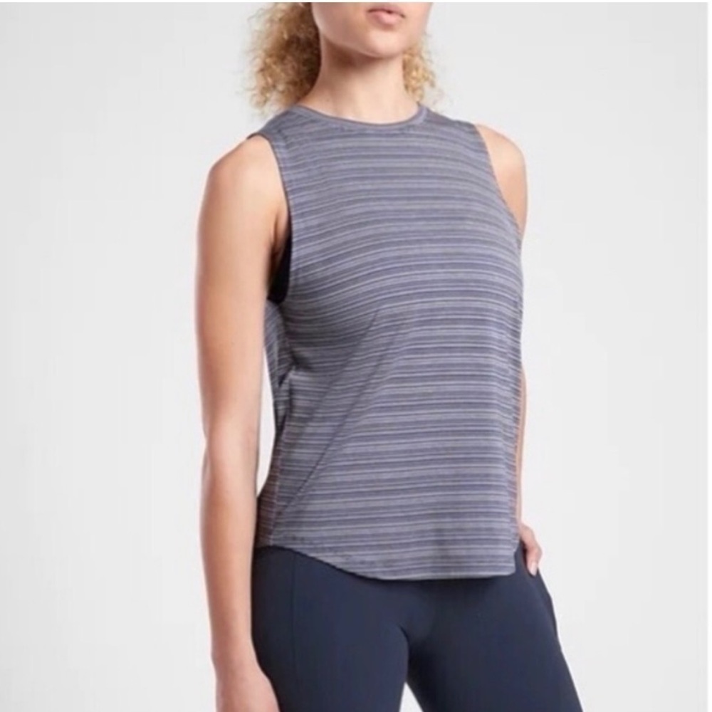 ATHLETA Cloudlight Striped Muscle Tank Top